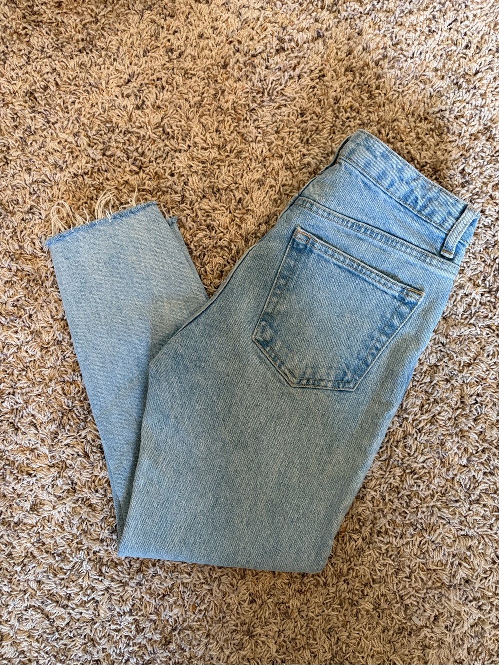 Topshop Light Blue Straight Jeans